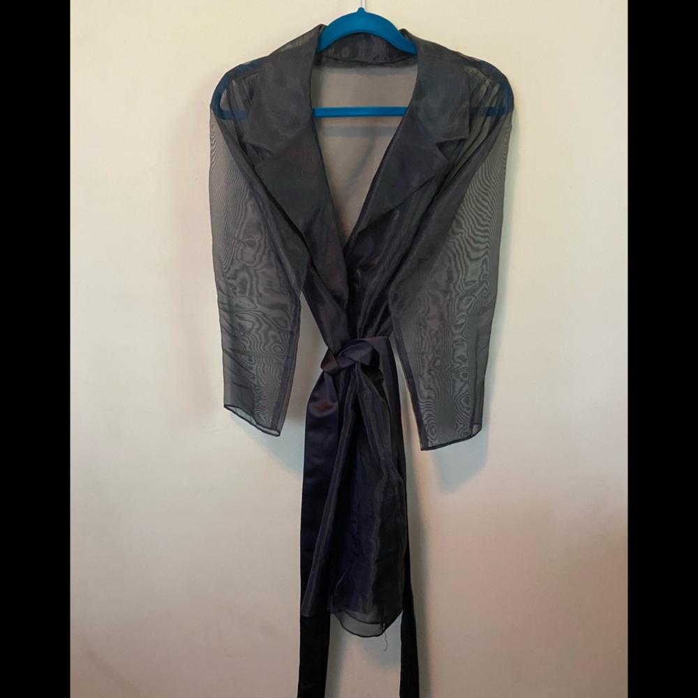 Organza sheer trench